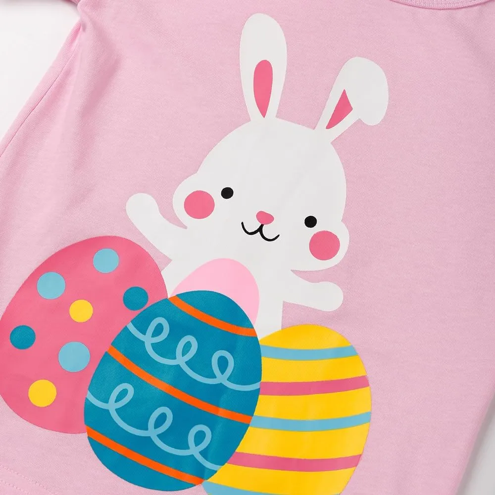 Popshion Girls Pajamas Short Sleeve 100% Cotton Toddlder Clothes Summer Pjs for Girl Sleepwear Kids Short Sets 3-10 Years