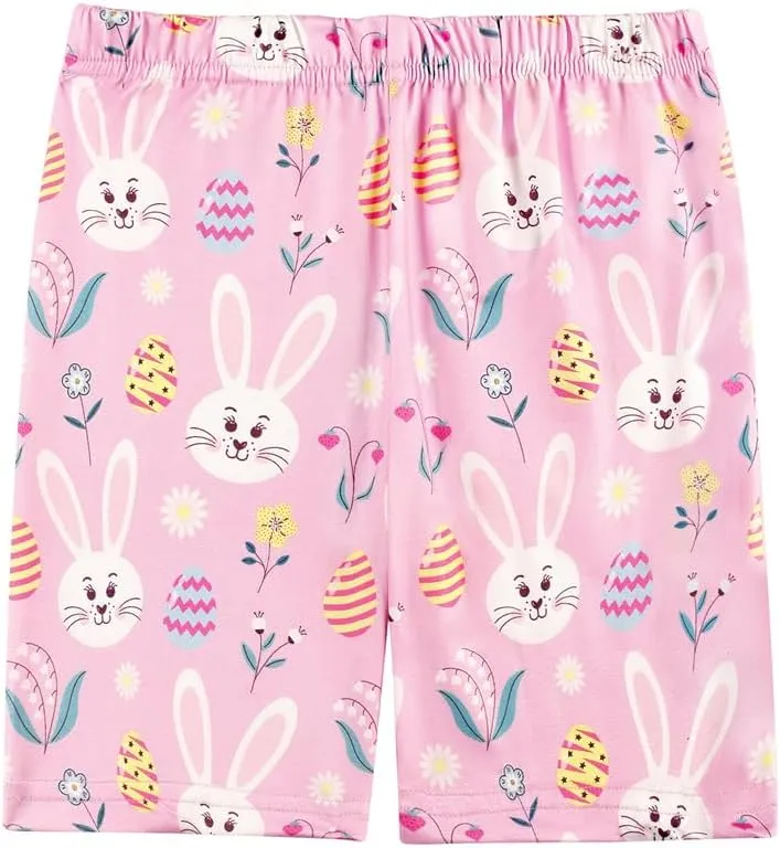 Popshion Girls Pajamas Short Sleeve 100% Cotton Toddlder Clothes Summer Pjs for Girl Sleepwear Kids Short Sets 3-10 Years