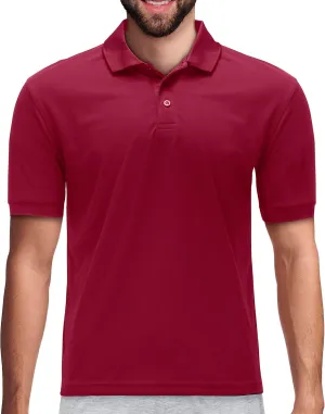 Premium Wear Men's High Moisture Wicking Polo T Shirts