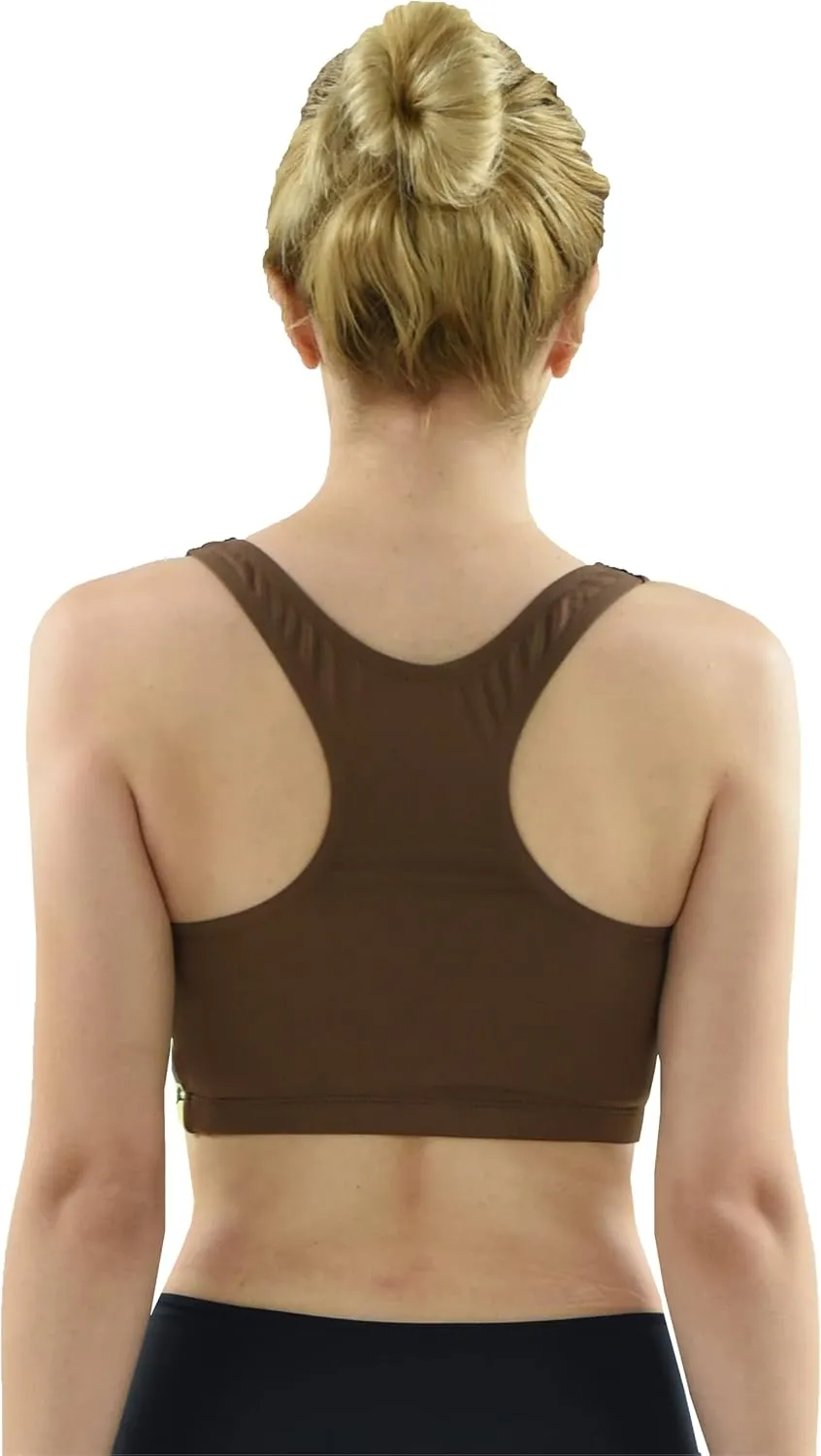 Private Island Women UPF 50  Swim Tank Bra Short Top Sports Bras Swimsuit Rash Guard (YST)