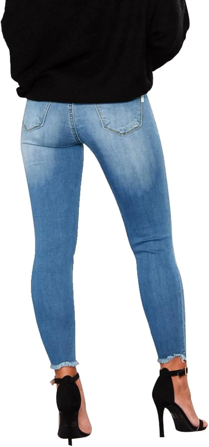 Ripped Jeans Womens Fall Fashion 2024 Trendy Stretchy Skinny Jeans Boyfriend Distressed Jeans Destroyed Denim Jeggings