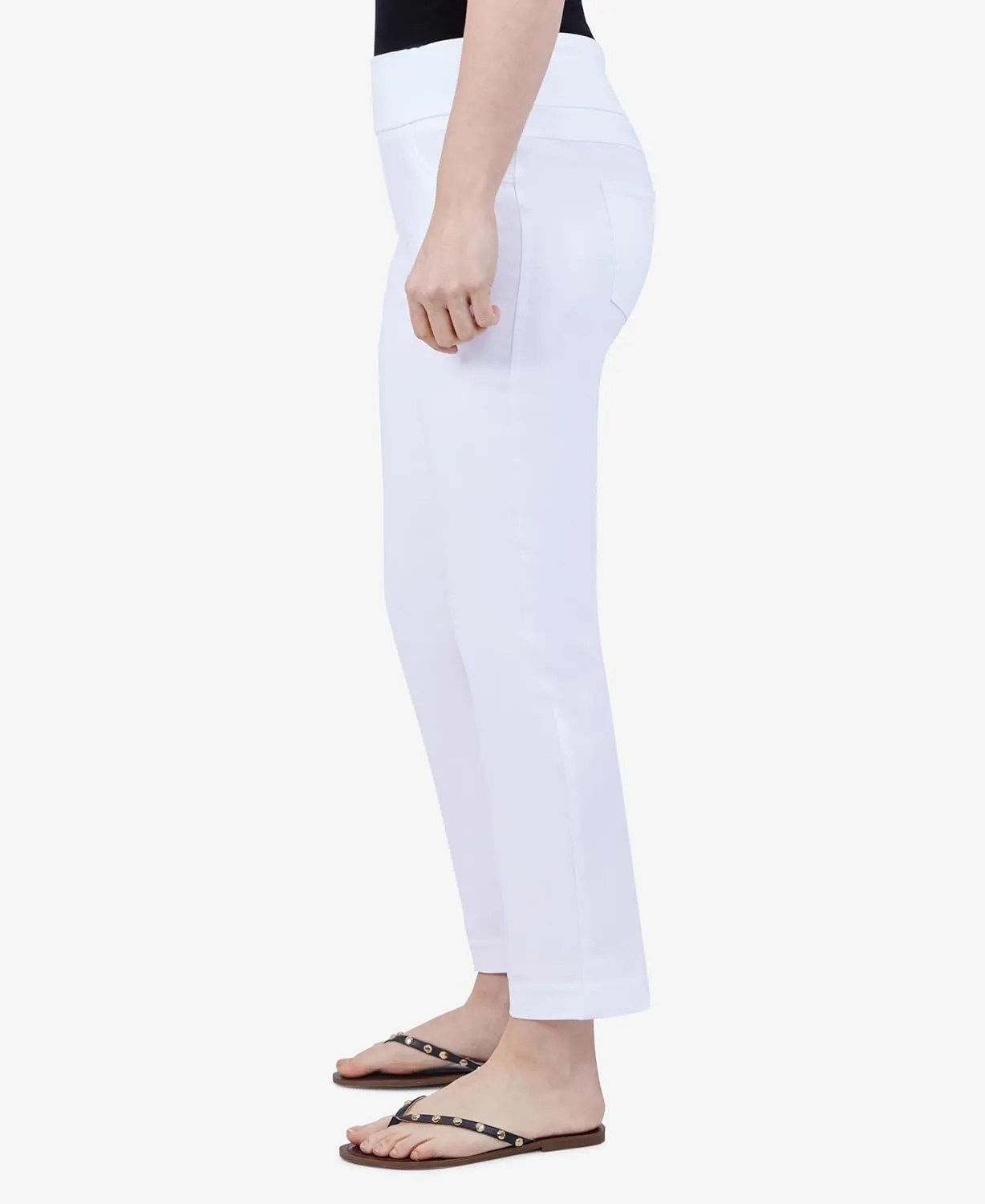 Ruby Rd. Womens Womens Mid-Rise Pull-on Straight Solar Millenium Tech Ankle Pant