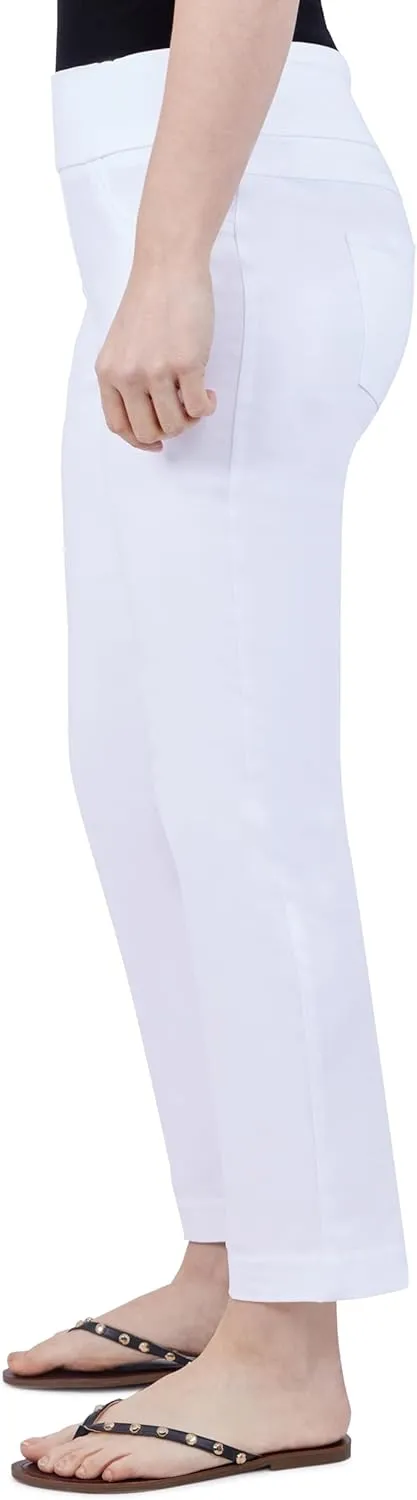 Ruby Rd. Womens Womens Mid-Rise Pull-on Straight Solar Millenium Tech Ankle Pant