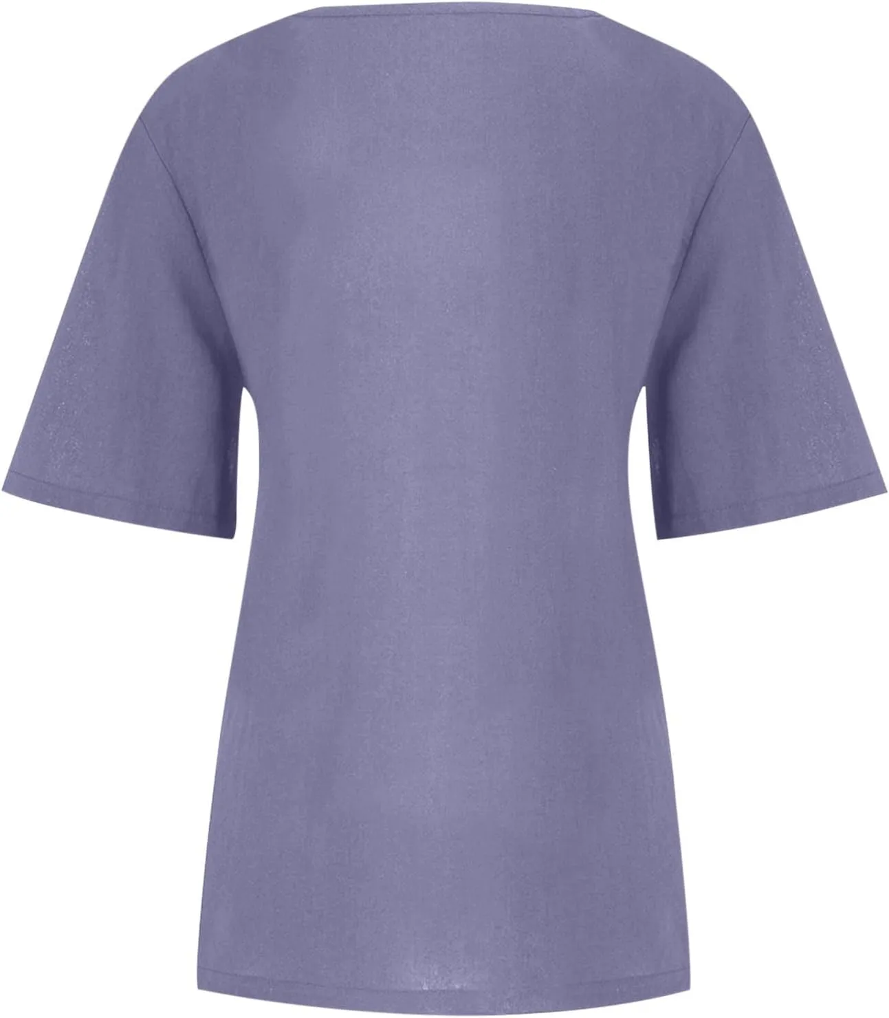 Short Sleeve Cotton Linen Tops for Women Summer 2025 Crewneck Casual Loose Fit Tshirt Lightweight Trendy Blouse