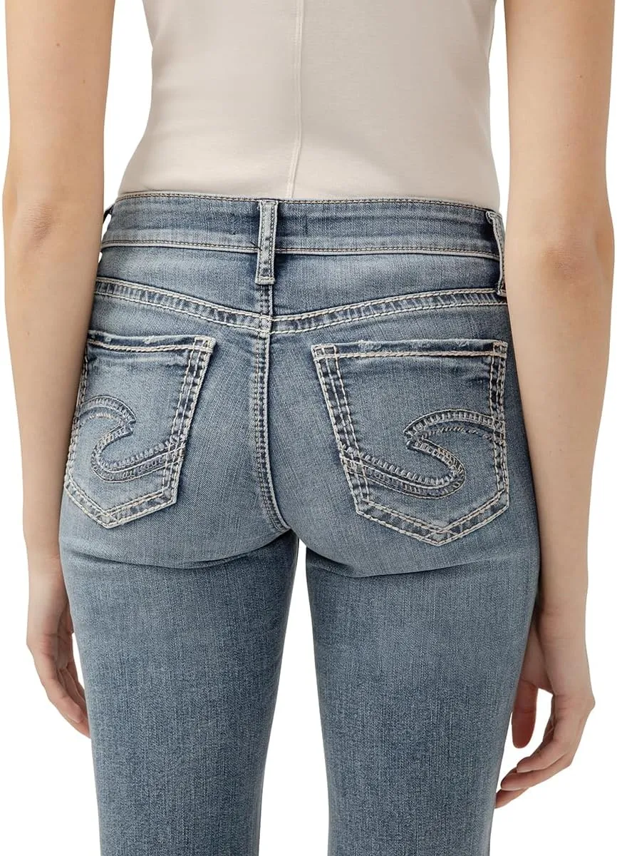 Silver Jeans Co. Women's Suki Mid Rise Curvy Fit Slim Bootcut Jeans - Legacy