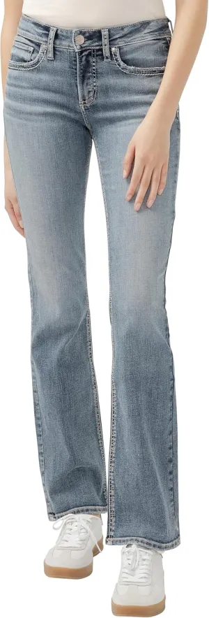 Silver Jeans Co. Women's Suki Mid Rise Curvy Fit Slim Bootcut Jeans - Legacy