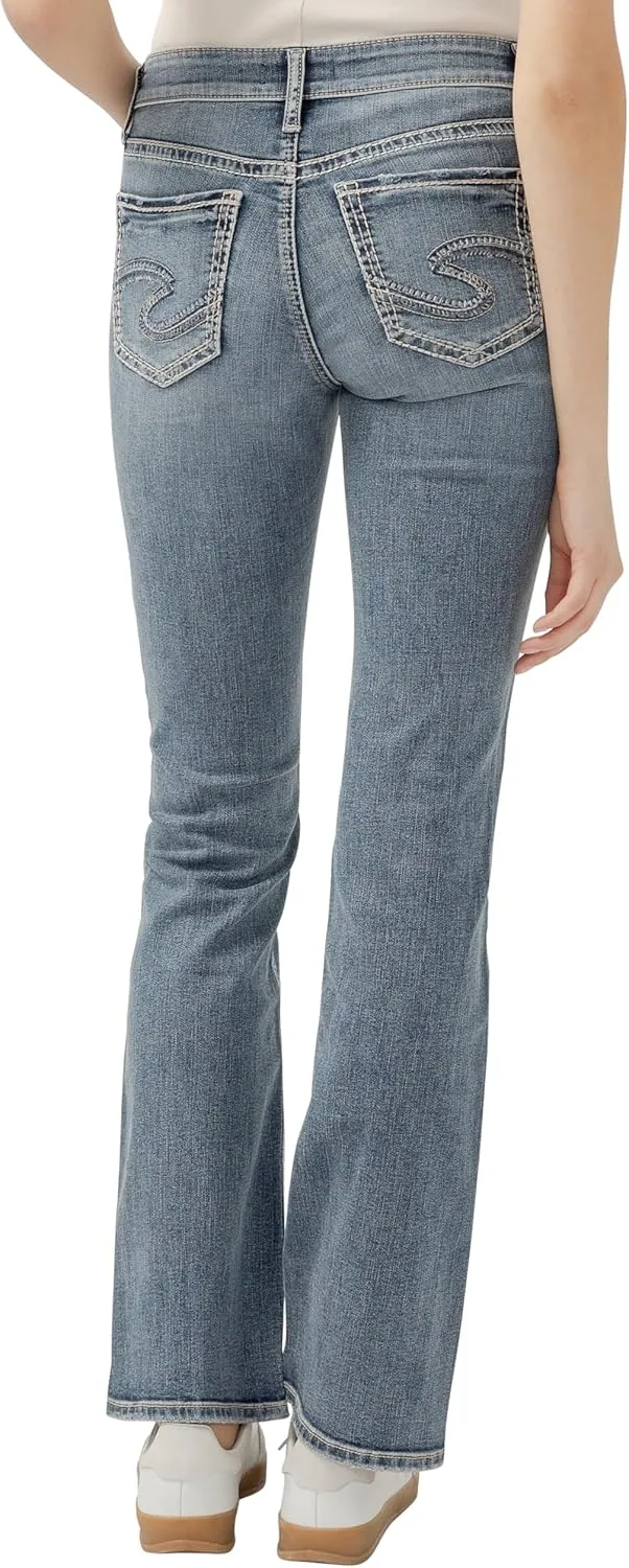 Silver Jeans Co. Women's Suki Mid Rise Curvy Fit Slim Bootcut Jeans - Legacy