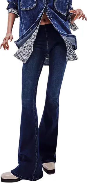 Skinny High Waisted Bell Bottom Jeans for Women Flare Jeans for Women Stretch Wide Leg Jeans