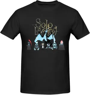 Solo Music Leveling Men Soft Cotton Short Sleeved T Shirt O Neck Casual Comfort Funny Tops