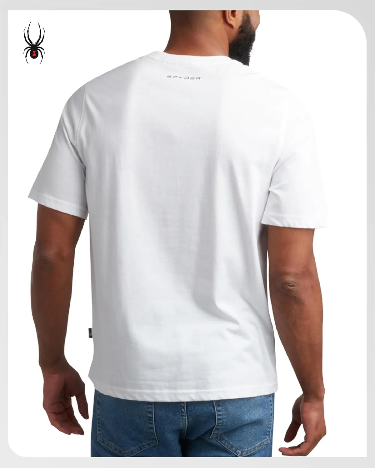 Spyder Mens T-Shirts - Soft Cotton Blend Jersey Crewneck Short Sleeve Shirts for Men, Casual Shirts for Workout & Daily Wear