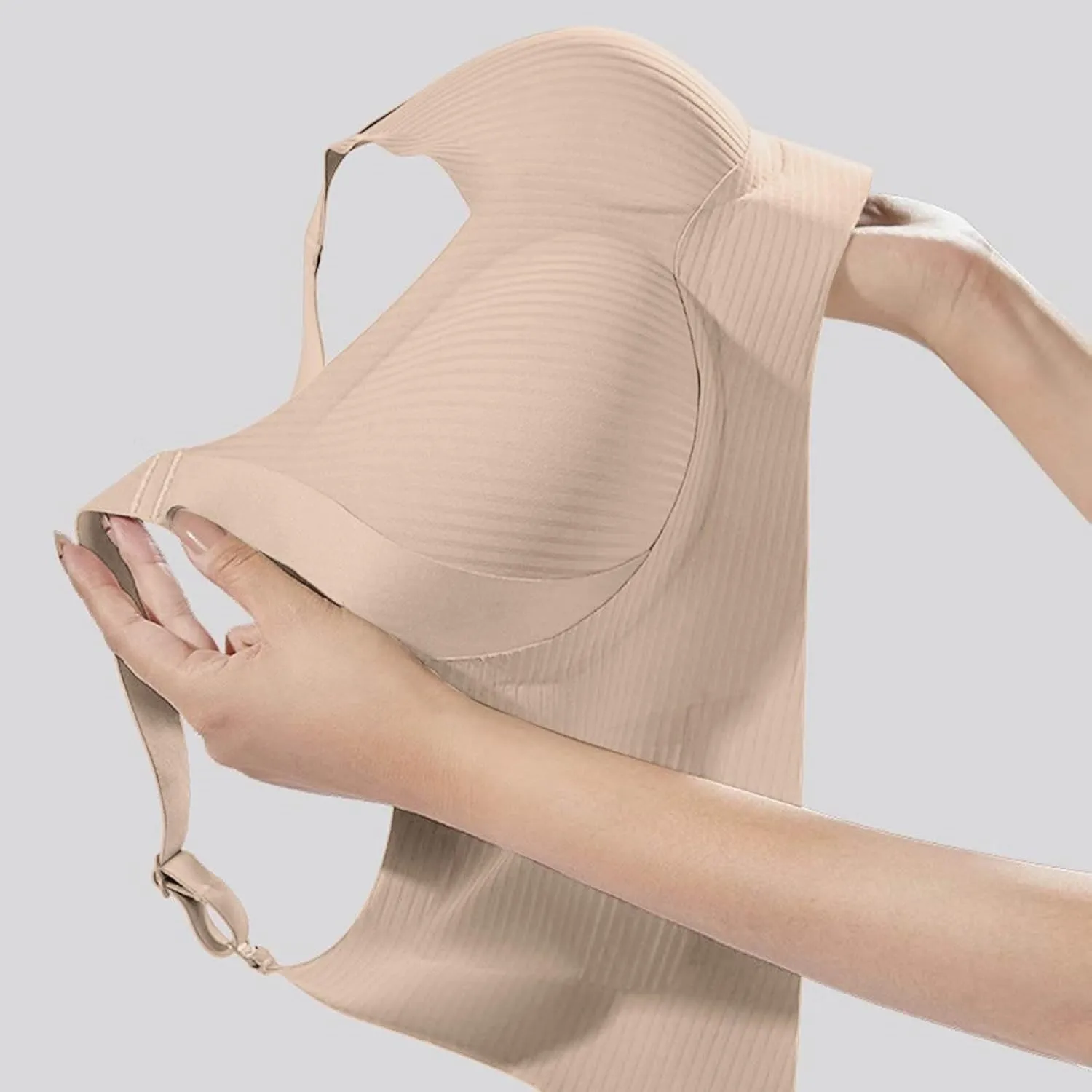 Super Gather Bra Wireless Full Coverage Bralettes Comfy Bras for Women Vianys Push up Bra V Neck Wireless Bra