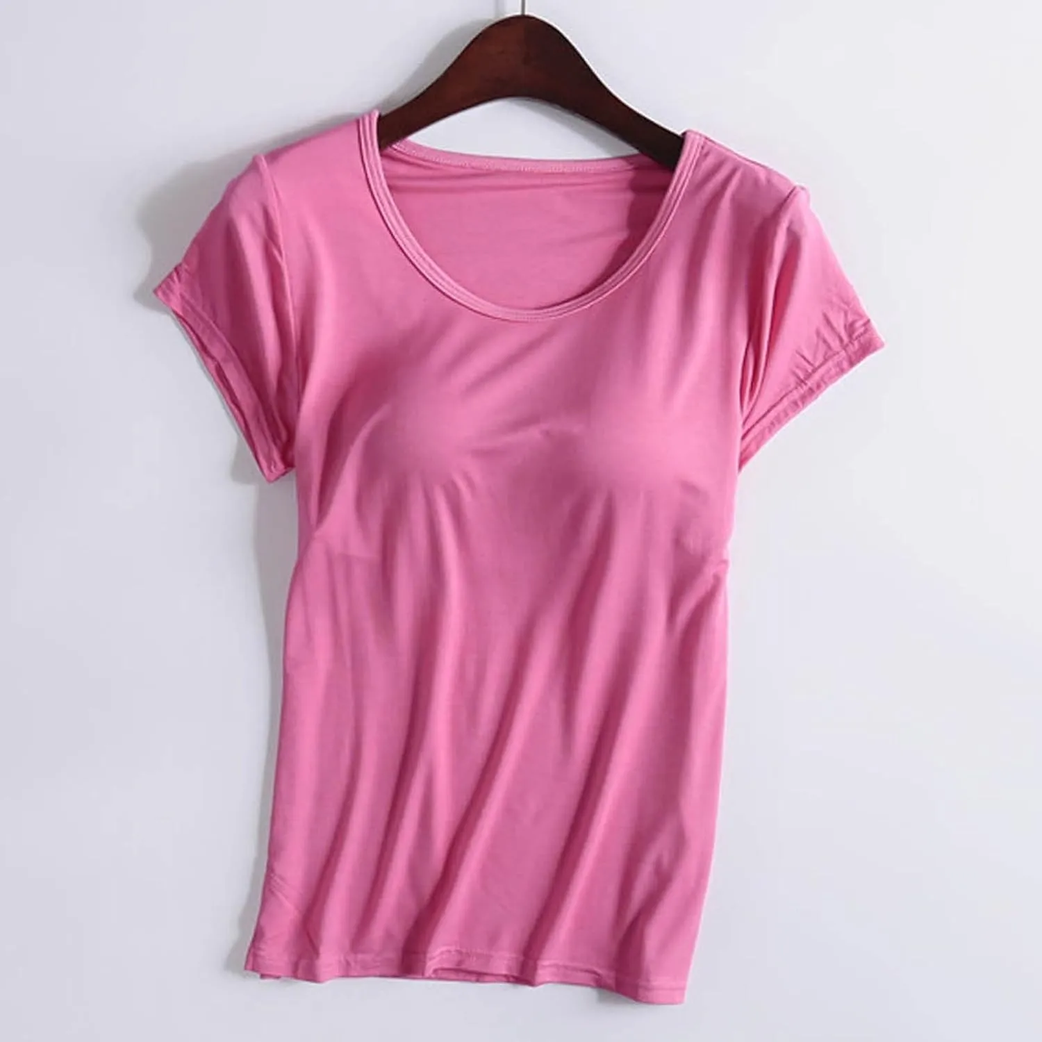 Tank Top for Women with Built-in Padded Bra Adjustable Strap Camisole Seamless Cotton Cami Shirt