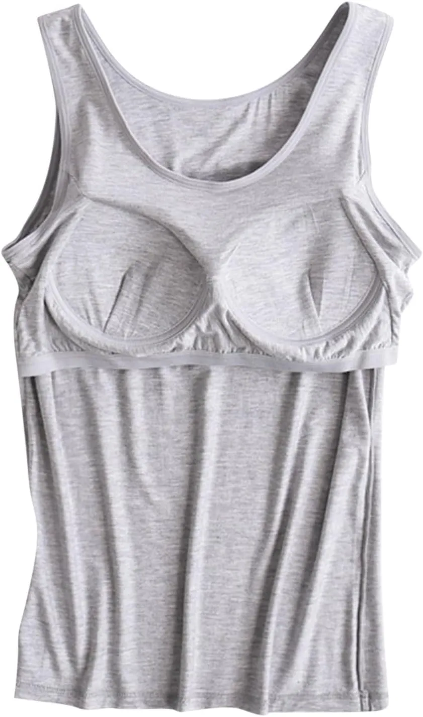 Tank Tops for Women with Built in Bra Plus Siez Sleeveless Workout Tank Tops Casual Gym Shirts