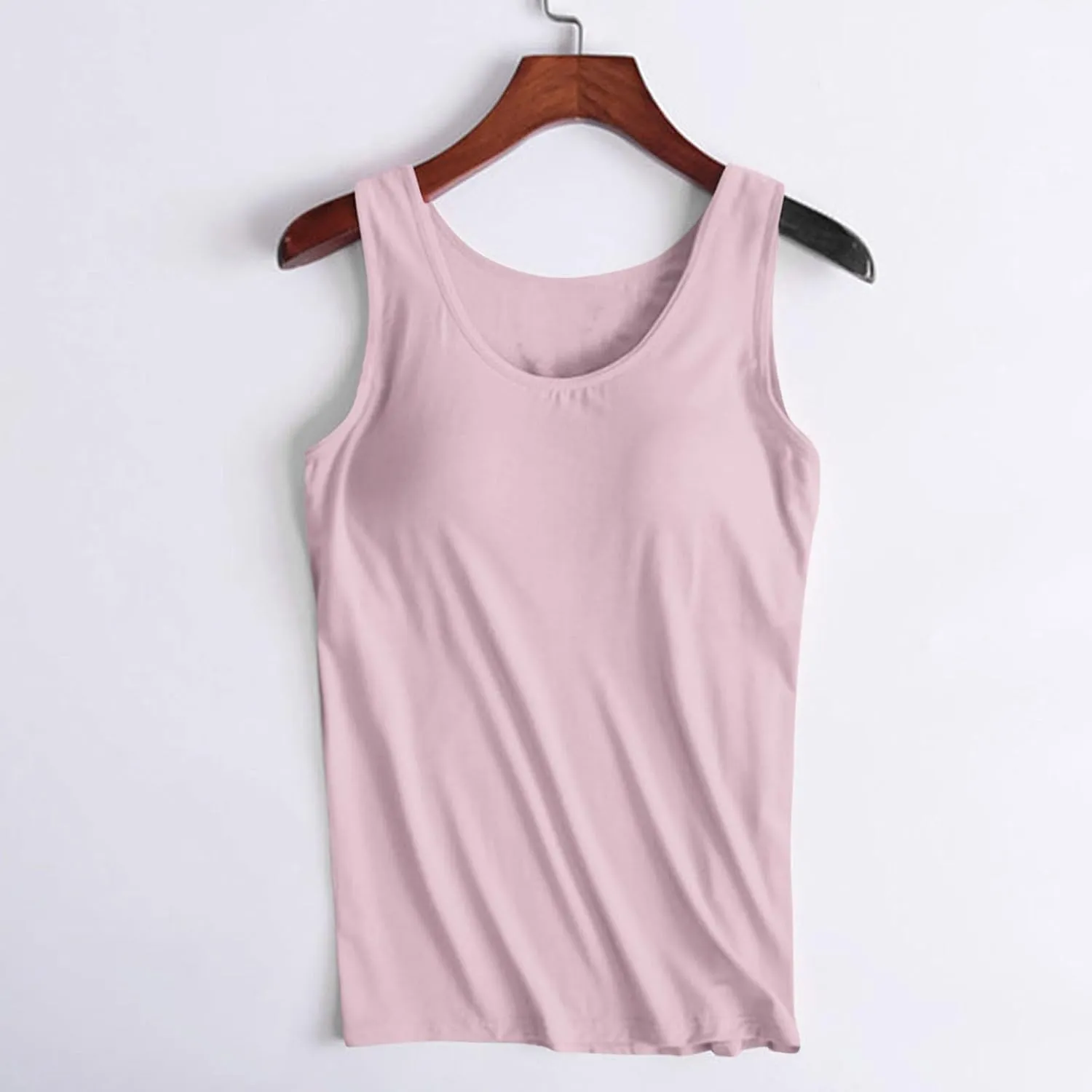 Tank Tops for Women with Built in Bras Loose Yoga Workout Top Basic Sleeveless Stretchy Gym Shirts Summer Undershirts
