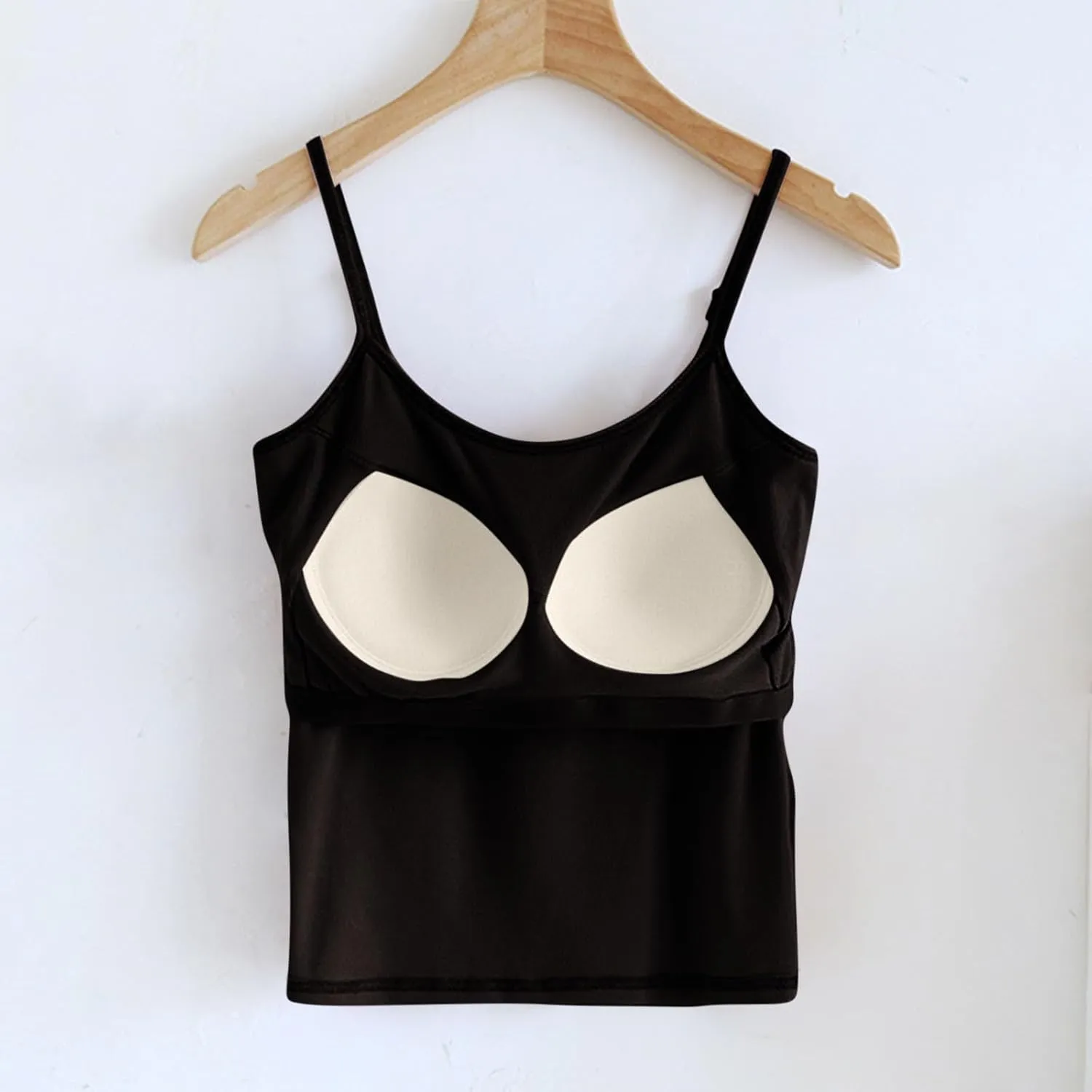 Tank Tops with Built in Bra for Women Ribbed Knit Solid Basic Padded Sport Bras Regular Fit Stretch Workout Camisole