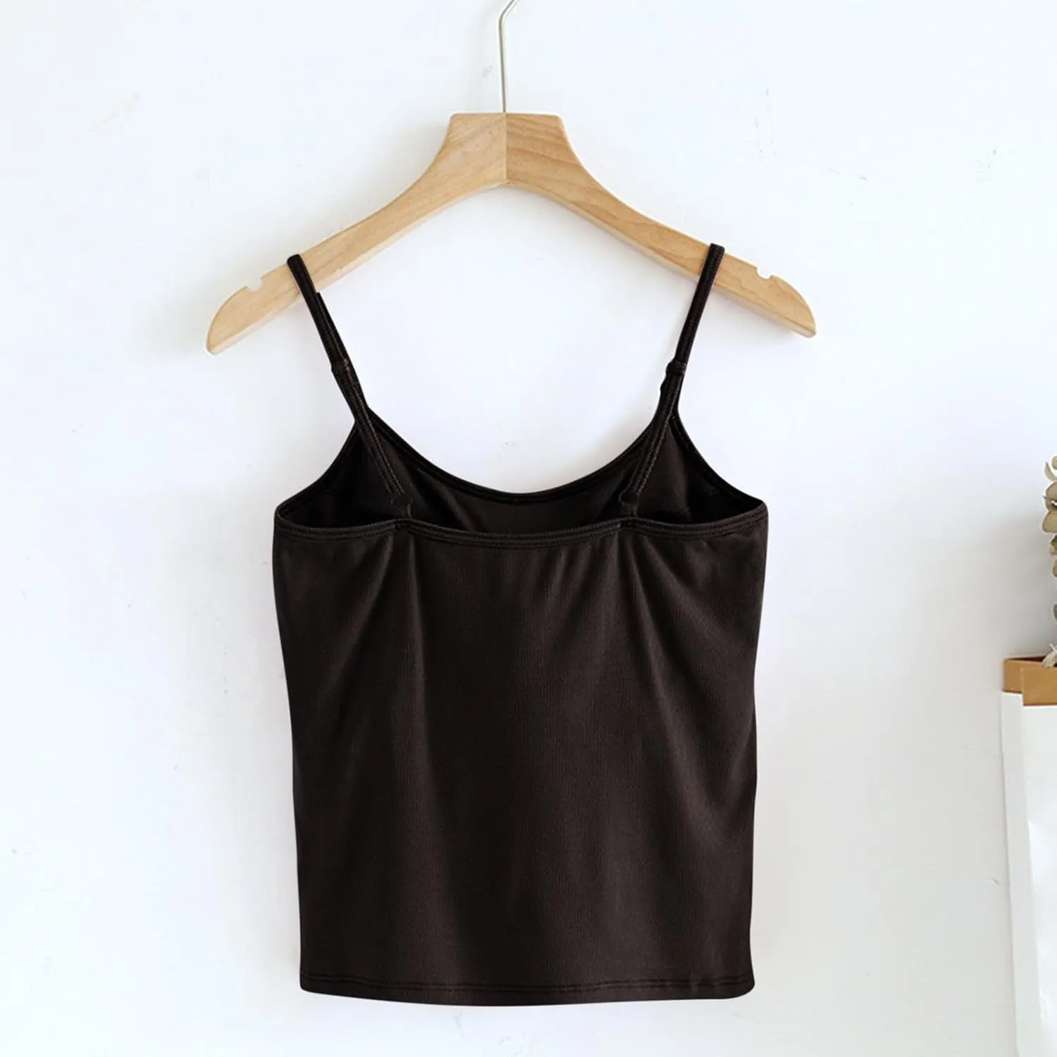 Tank Tops with Built in Bra for Women Ribbed Knit Solid Basic Padded Sport Bras Regular Fit Stretch Workout Camisole