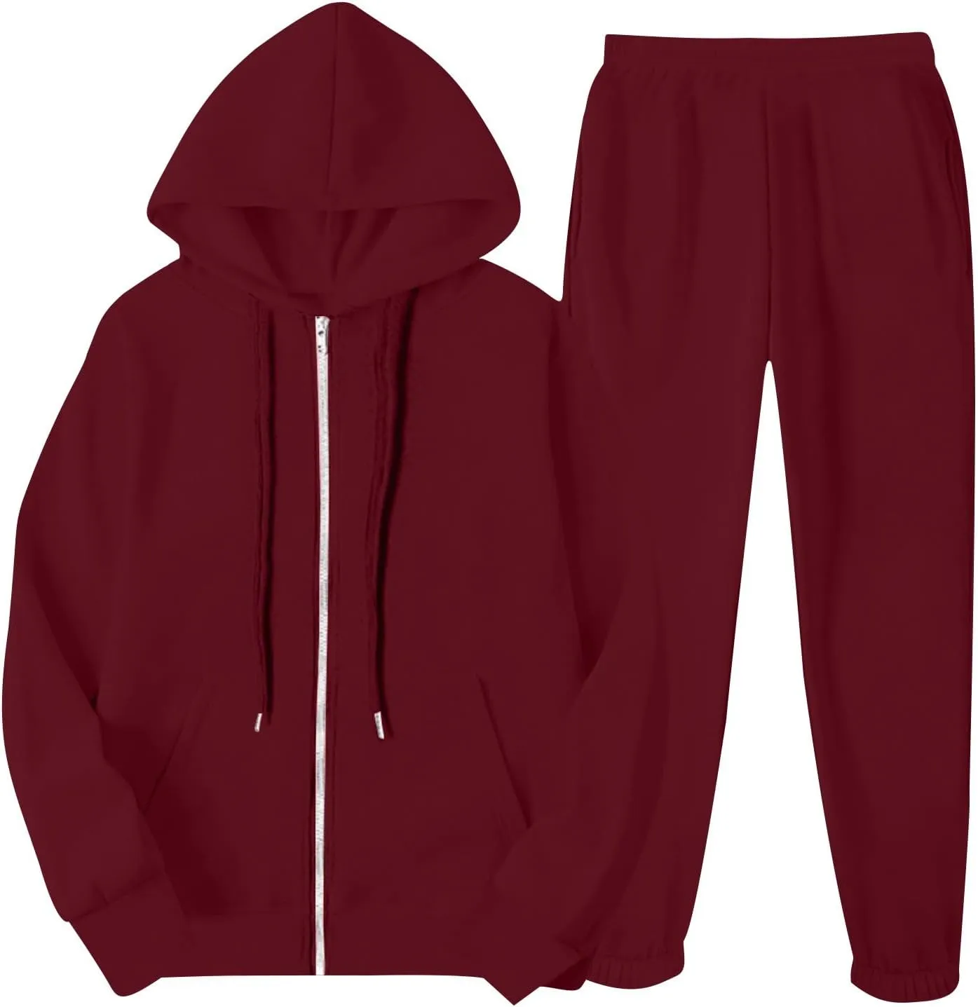 Track Suits for Women Set 2 Piece Sweatsuit Fleece Lined Lounge Set Zip Up Sweatshirt and Sweatpants Casual Outfit