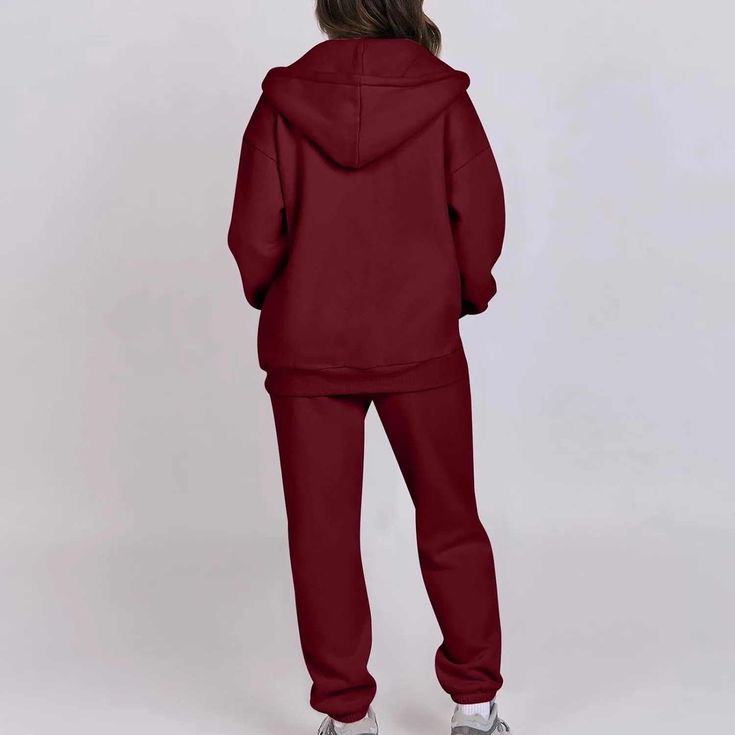 Track Suits for Women Set 2 Piece Sweatsuit Fleece Lined Lounge Set Zip Up Sweatshirt and Sweatpants Casual Outfit