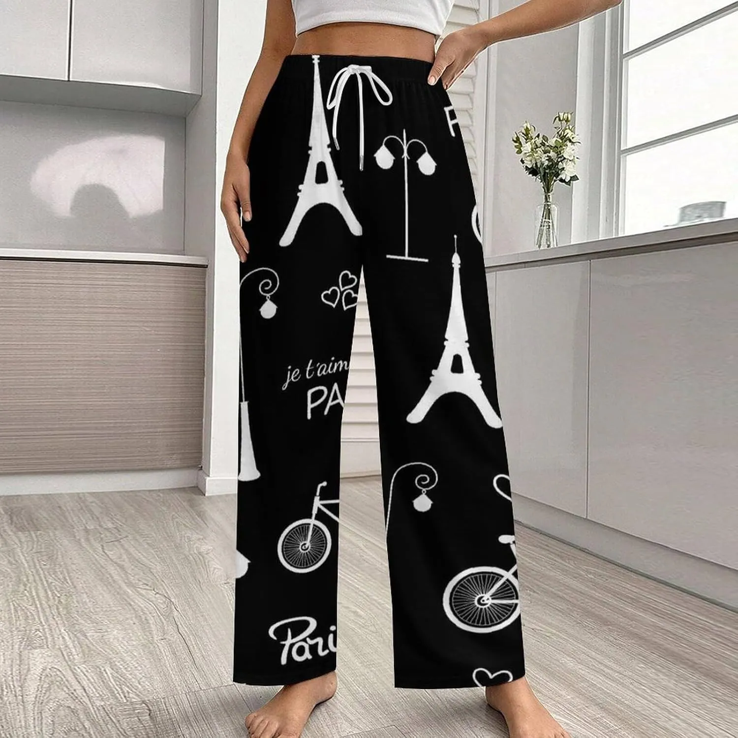 Women Pajama Pants Trouser Lounge Pants Sleepwear with Pockets (S-5XL)