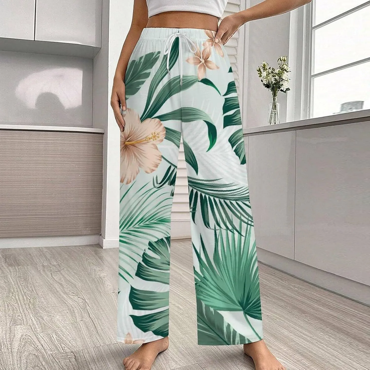 Women Pajama Pants Trouser Lounge Pants Sleepwear with Pockets (S-5XL)