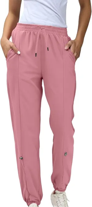 Women Sweatpants Joggers Long High Waisted Y2k Baggy Pants Trendy Lounge Athletic Bottom Trouser with Pockets