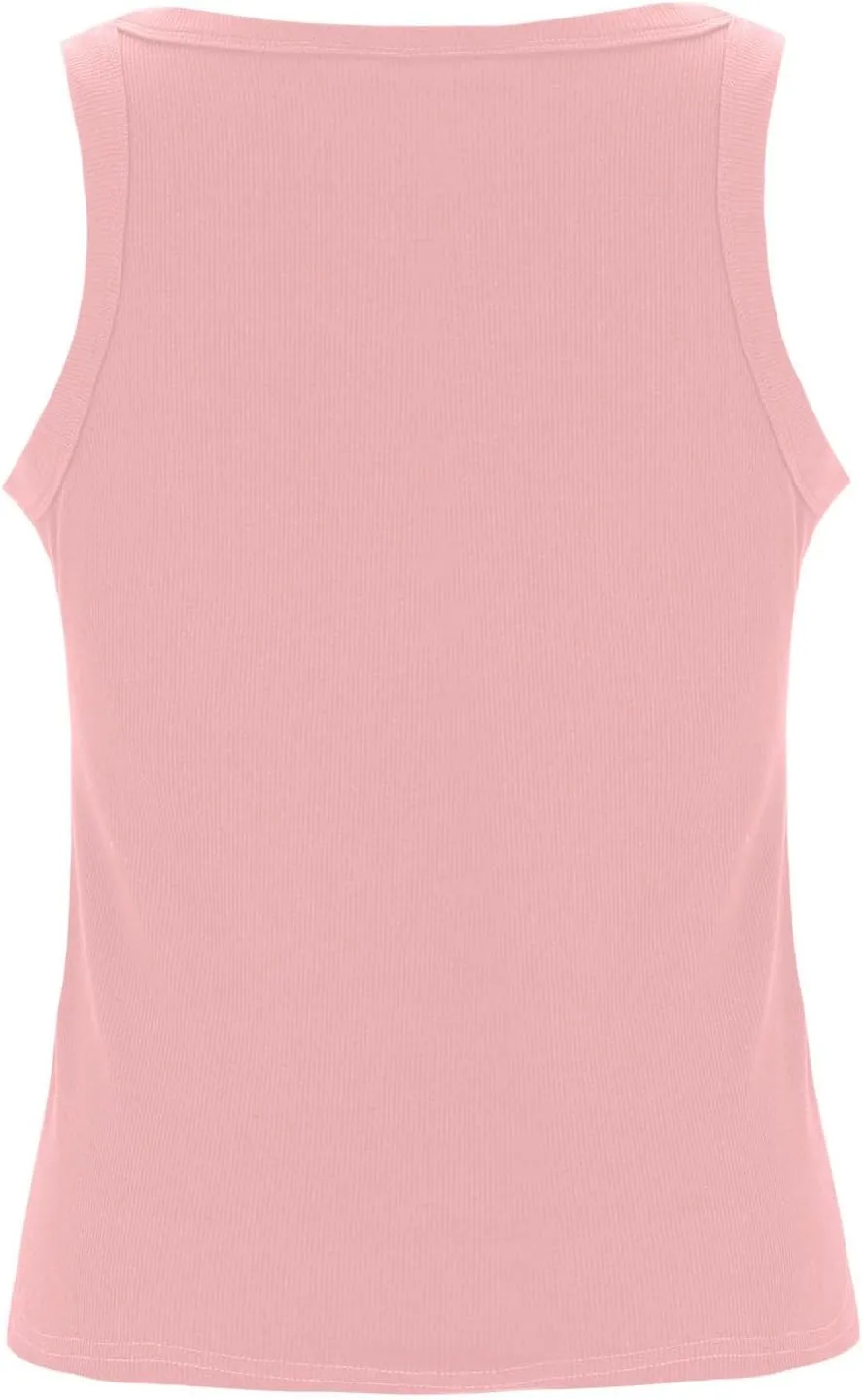 Women Tank Tops with Built in Bras, Ribbed Knitted Athletic Camisole for Women, Fitness Workout Running Basic Shirts