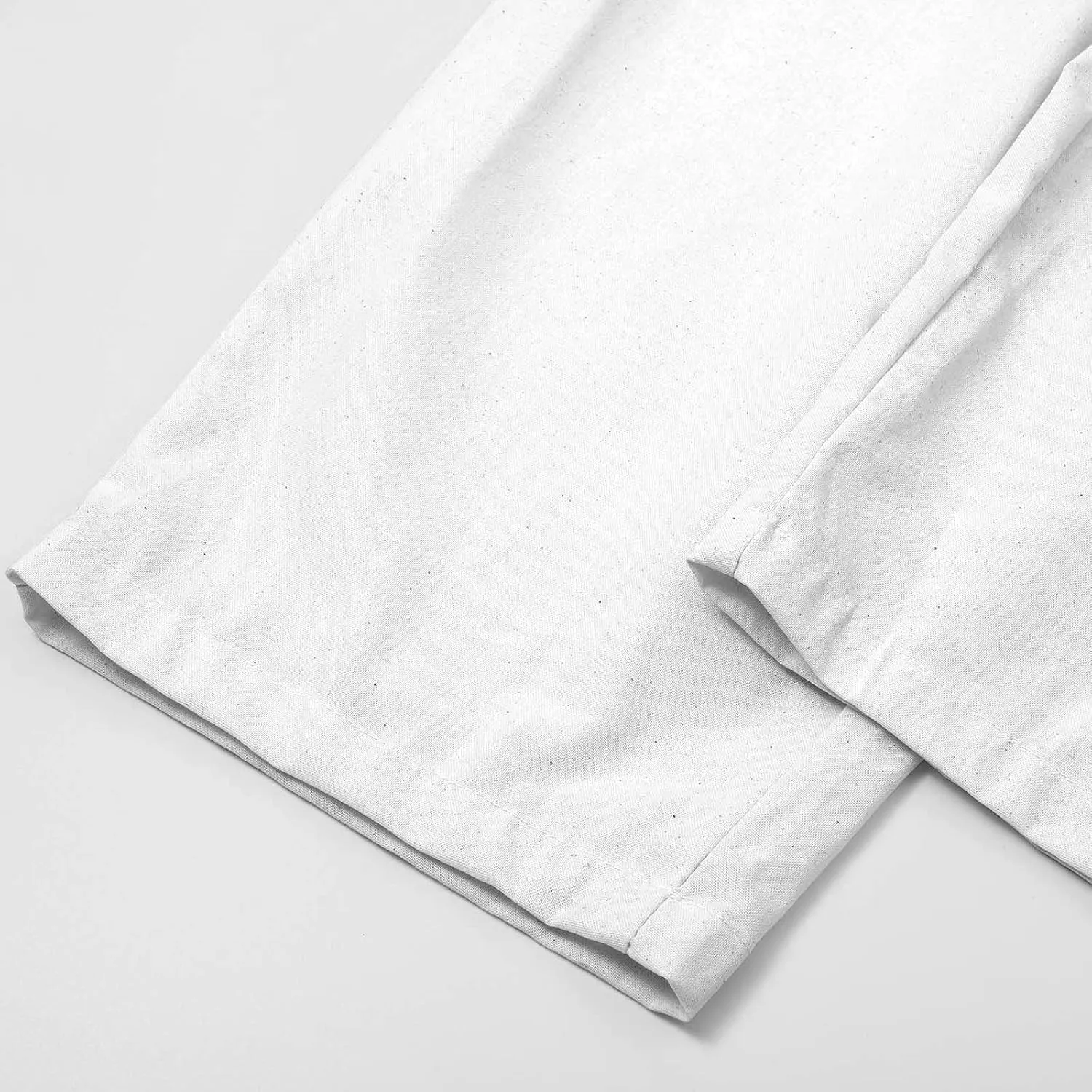 Womens Cotton Linen Straight Leg Pants Elastic Drawstring Casual Trousers with Pockets Summer Beach Loose Lounge Pant
