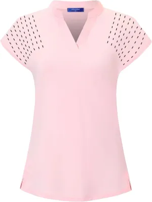 Women's Golf Polo Shirts Lightweight Moisture Wicking Tennis Athletic T Shirts