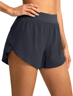 Women's High-Waisted Athletic Shorts Soft Stretchy Moisture-Wicking Quick-Drying Wear Exercise Gym Workout Yoga Short