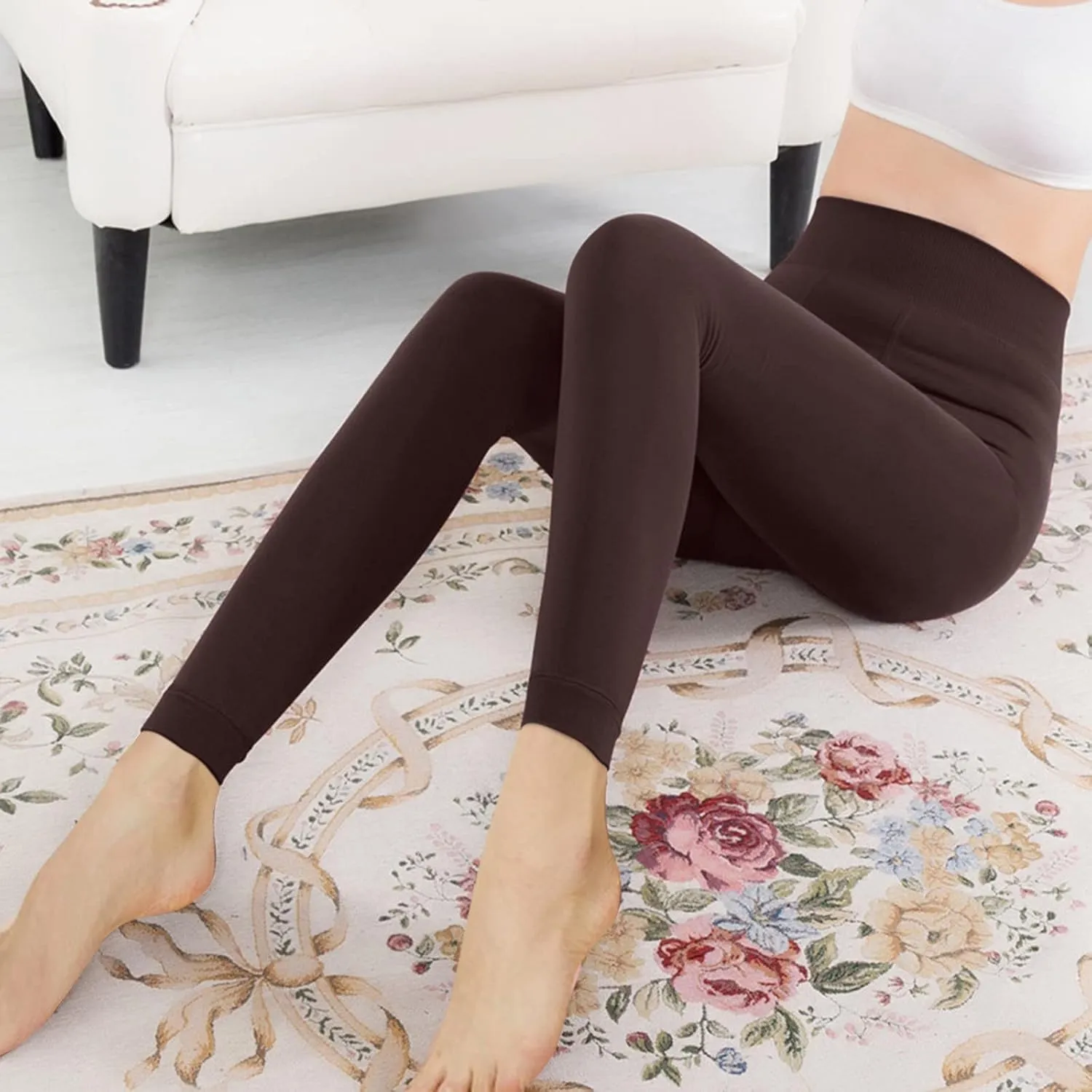 Women's Leggings Elastic Waistband Gym Yoga Soft Cotton Christmas Tummy Control Leggings Winter Warm Tights