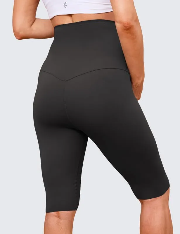 Womens Maternity Yoga Shorts Over The Belly Pregnancy Workout Athletic Running Biker Shorts Comfy Stretchy