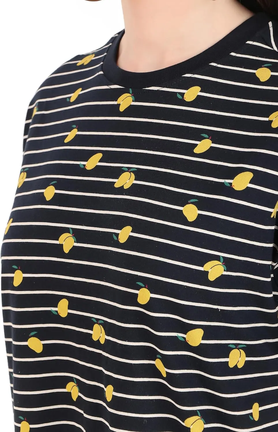 Women's Oversized Fit Soft Cotton Jersey All Over Printed Casual T-Shirts in 180 GSM Fabric