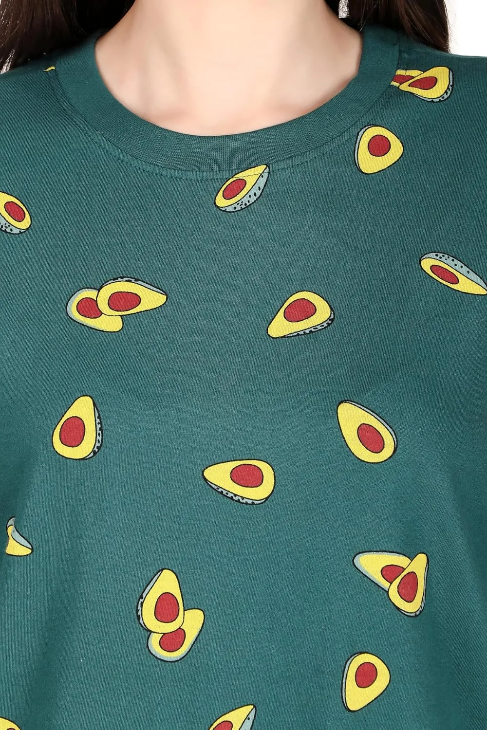 Women's Oversized Fit Soft Cotton Jersey All Over Printed Casual T-Shirts in 180 GSM Fabric