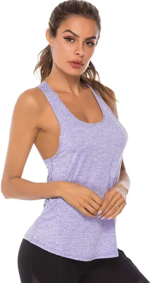 Womens Summer Tank Top Sleeveless Casual Loose Fit Dry Athletic Tank Women Undershirt Top Quick T-Shirt Fitness