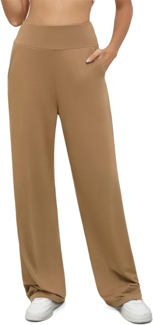 Womens Wide Leg Lounge Pants Loose Fit High Waisted Yoga Sweatpants for Women Comfy Pajamas with Pockets