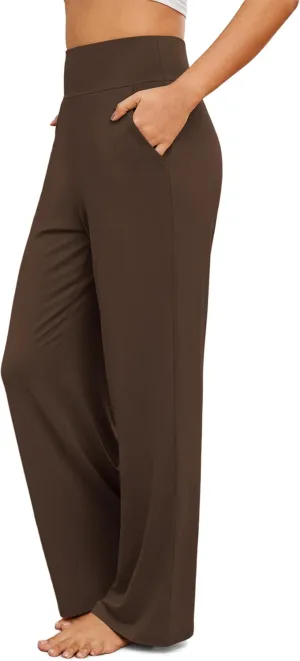 Womens Wide Leg Lounge Pants Loose Fit High Waisted Yoga Sweatpants for Women Comfy Pajamas with Pockets