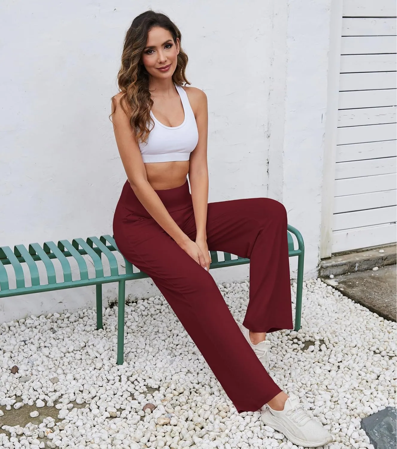 Womens Wide Leg Lounge Pants Loose Fit High Waisted Yoga Sweatpants for Women Comfy Pajamas with Pockets