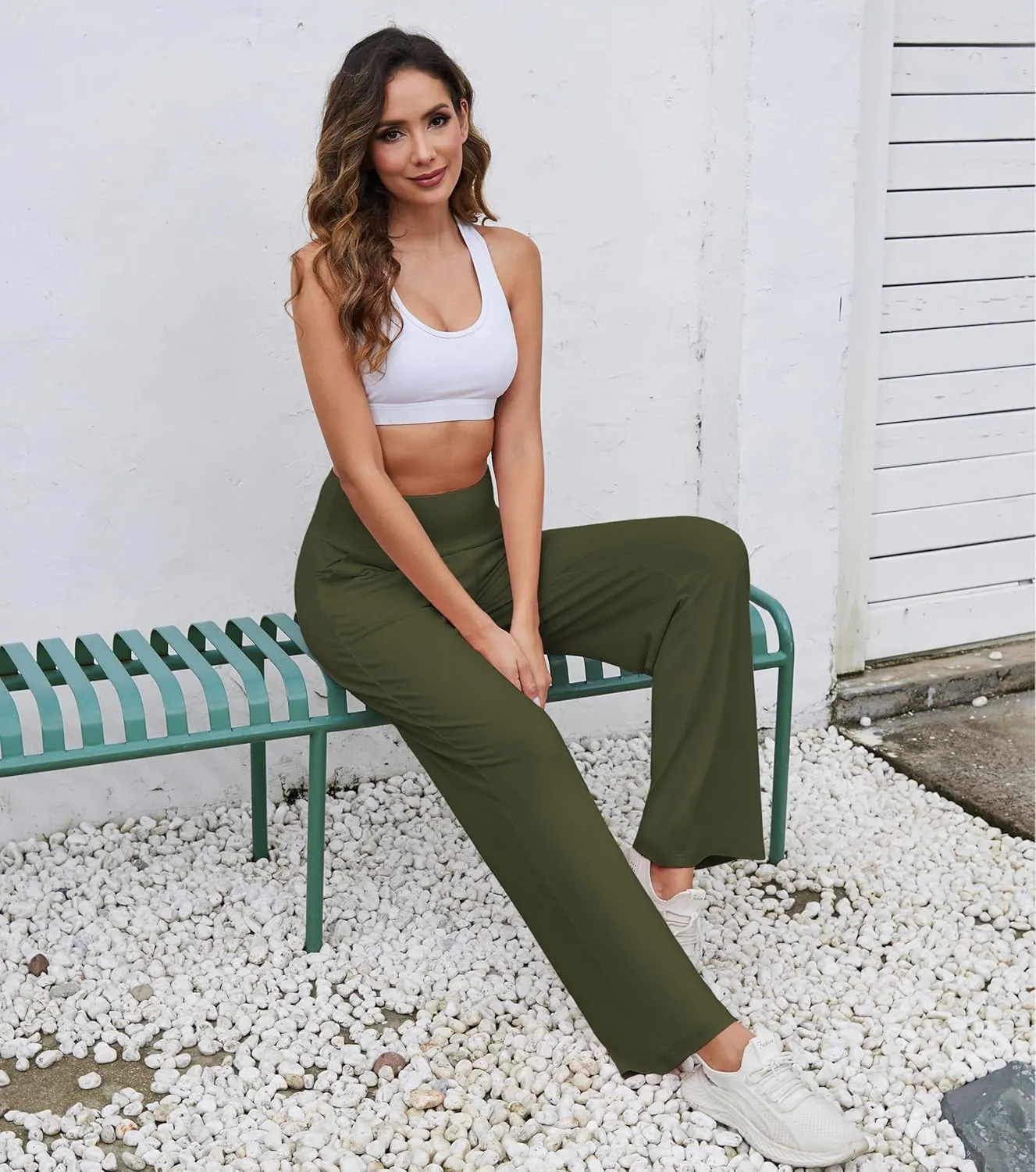 Womens Wide Leg Lounge Pants Loose Fit High Waisted Yoga Sweatpants for Women Comfy Pajamas with Pockets