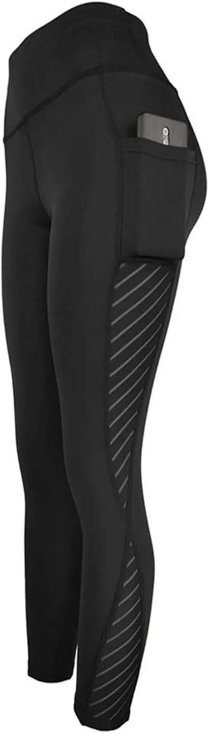 Womens Yoga Pants Tummy Control High Waist Mesh Leggings Lightweight Comfy Casual Workout Trousers with Pockets 2025