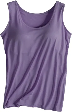 Workout Tank Tops for Women with Built in Bras Padded Shirts Summer Yoga Tees Loose Fit Running Athletic Blouse Going Out Top