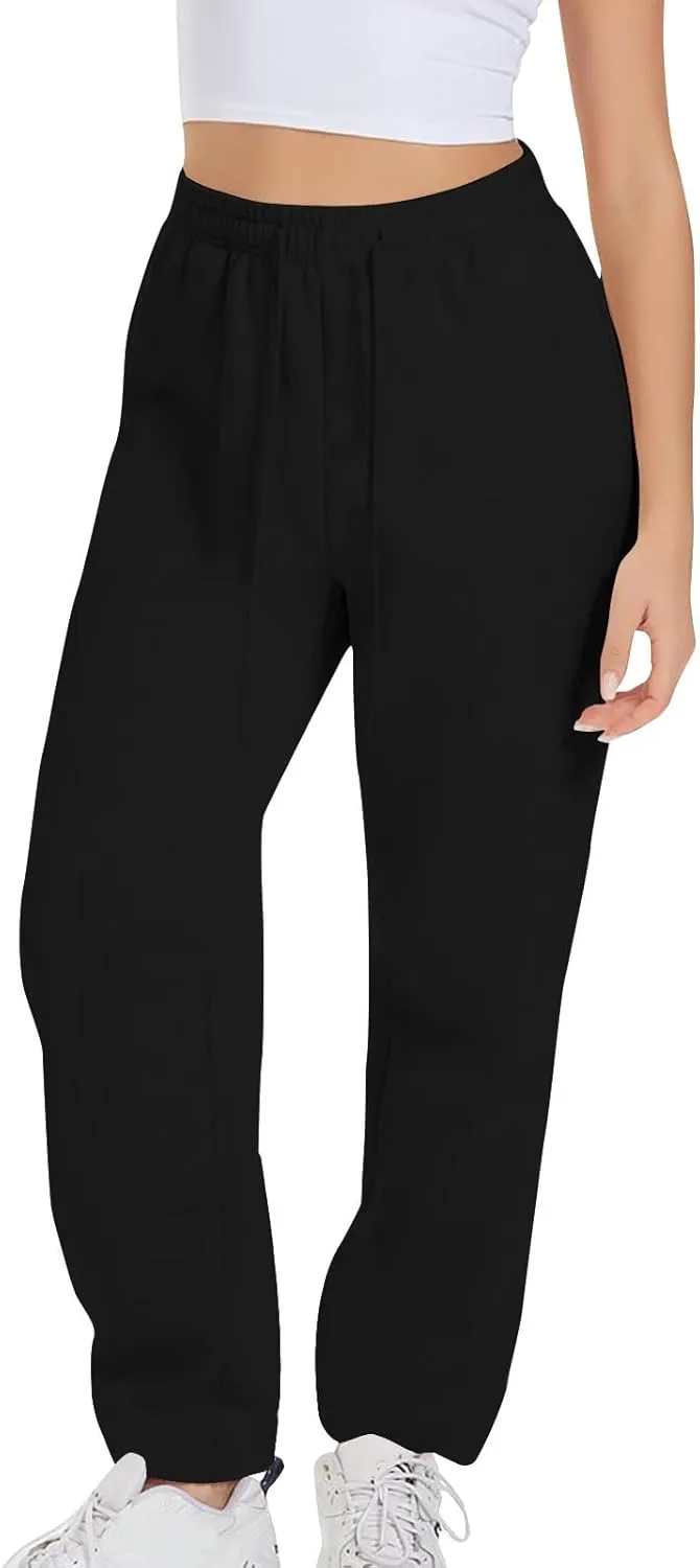 Xiaojmake Active Sweatpants for Women Casual High Waisted Straight Sport Joggers Cozy Loungewear Workout Baggy Lounge Trouser