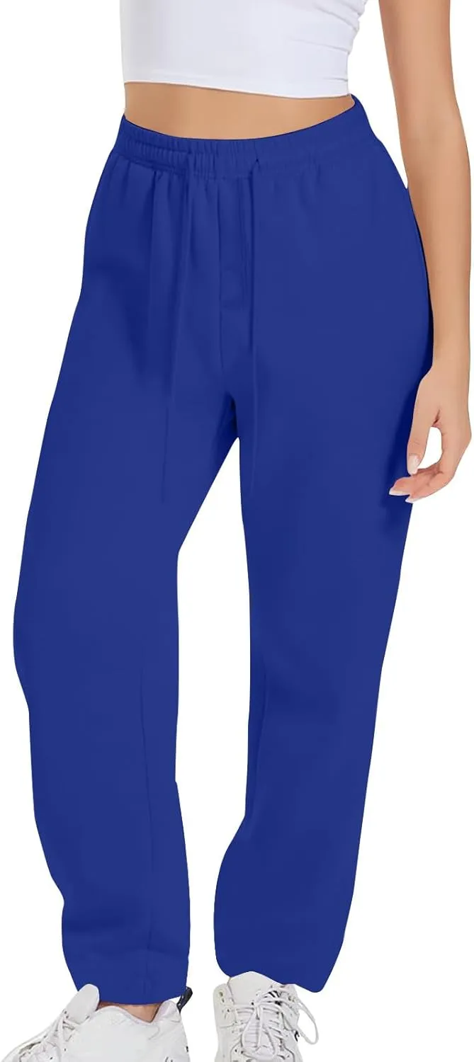 Xiaojmake Active Sweatpants for Women Casual High Waisted Straight Sport Joggers Cozy Loungewear Workout Baggy Lounge Trouser