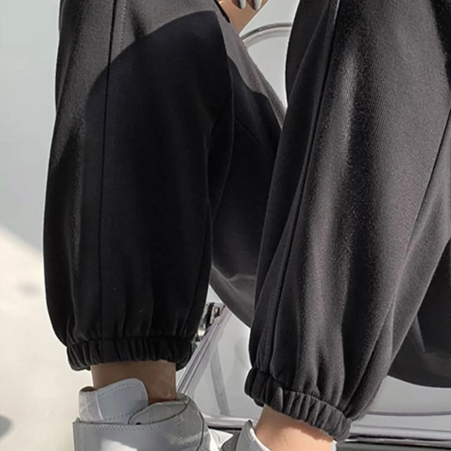 XUNRYAN Sweatpants Women Joggers with Pockets Fleece Lined Lounge Yoga Pants Wide Leg Trousers Winter Warm Loungewear