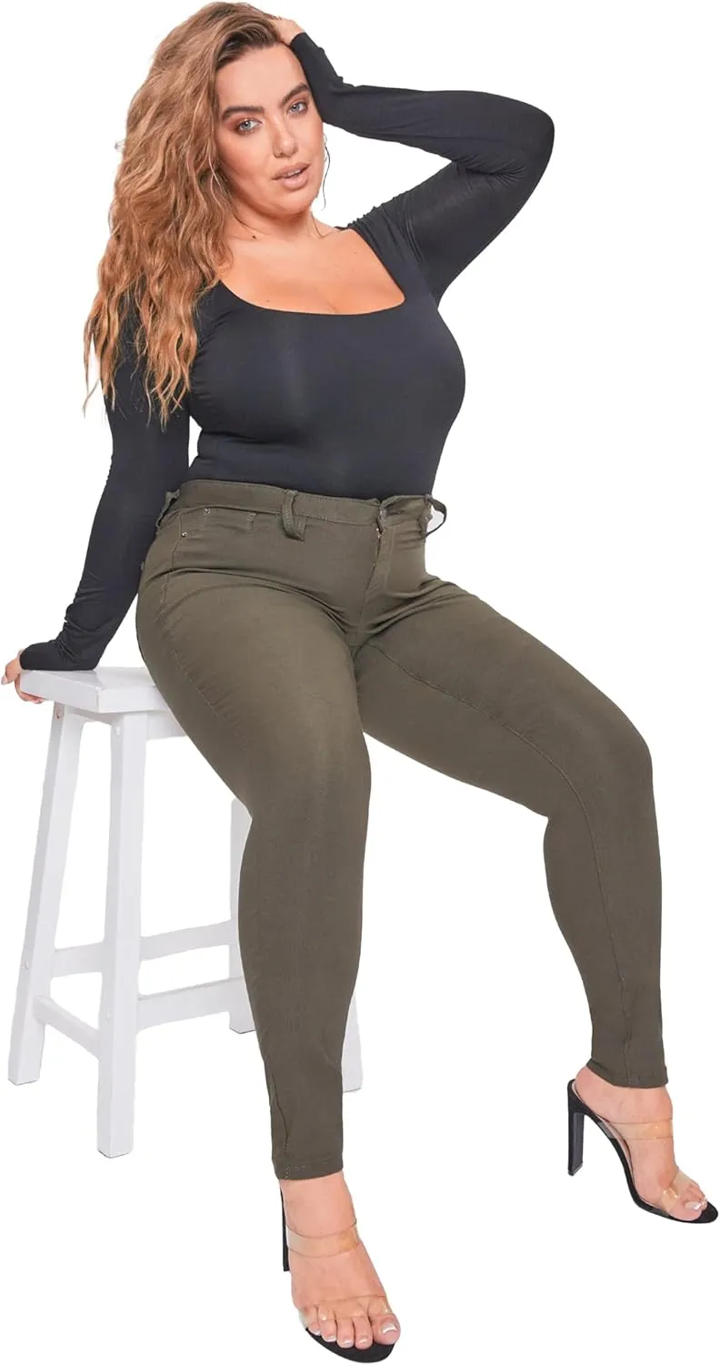YMI Women's Hyperstretch Skinny Work Casual Mid-Rise Pants-P748931am