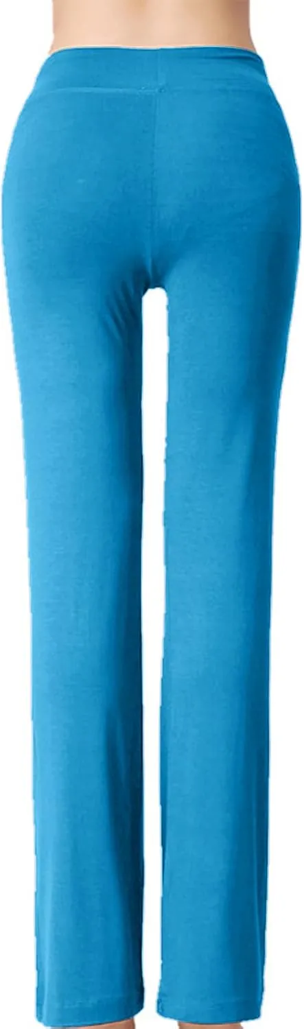 Yoga Pants Women Drawstring Elastic High Waist Wide Leg Modal Pants Comfy Casual Loungewear Pajama Pants