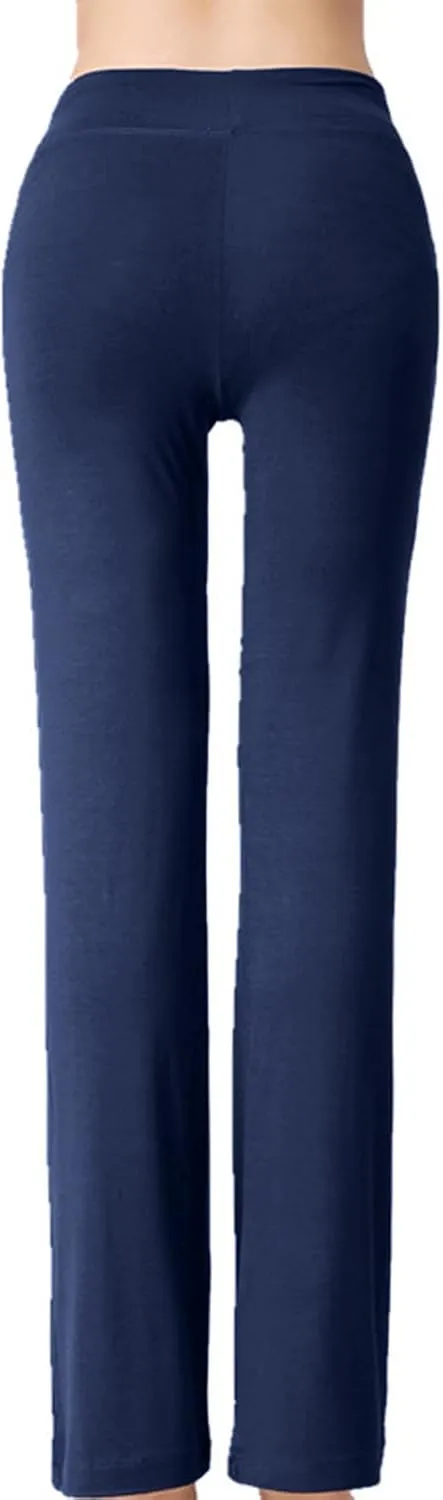 Yoga Pants Women Drawstring Elastic High Waist Wide Leg Modal Pants Comfy Casual Loungewear Pajama Pants