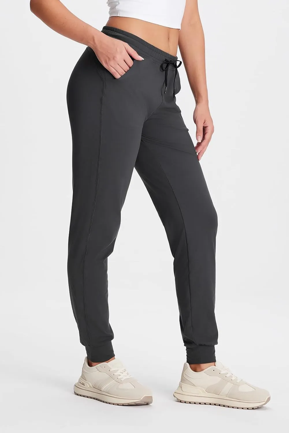 Yogipace Petite/Regular/Tall Women's Lightweight Anti-Shrink Active Joggers Lounge Sweatpants Yoga Jogger Pants